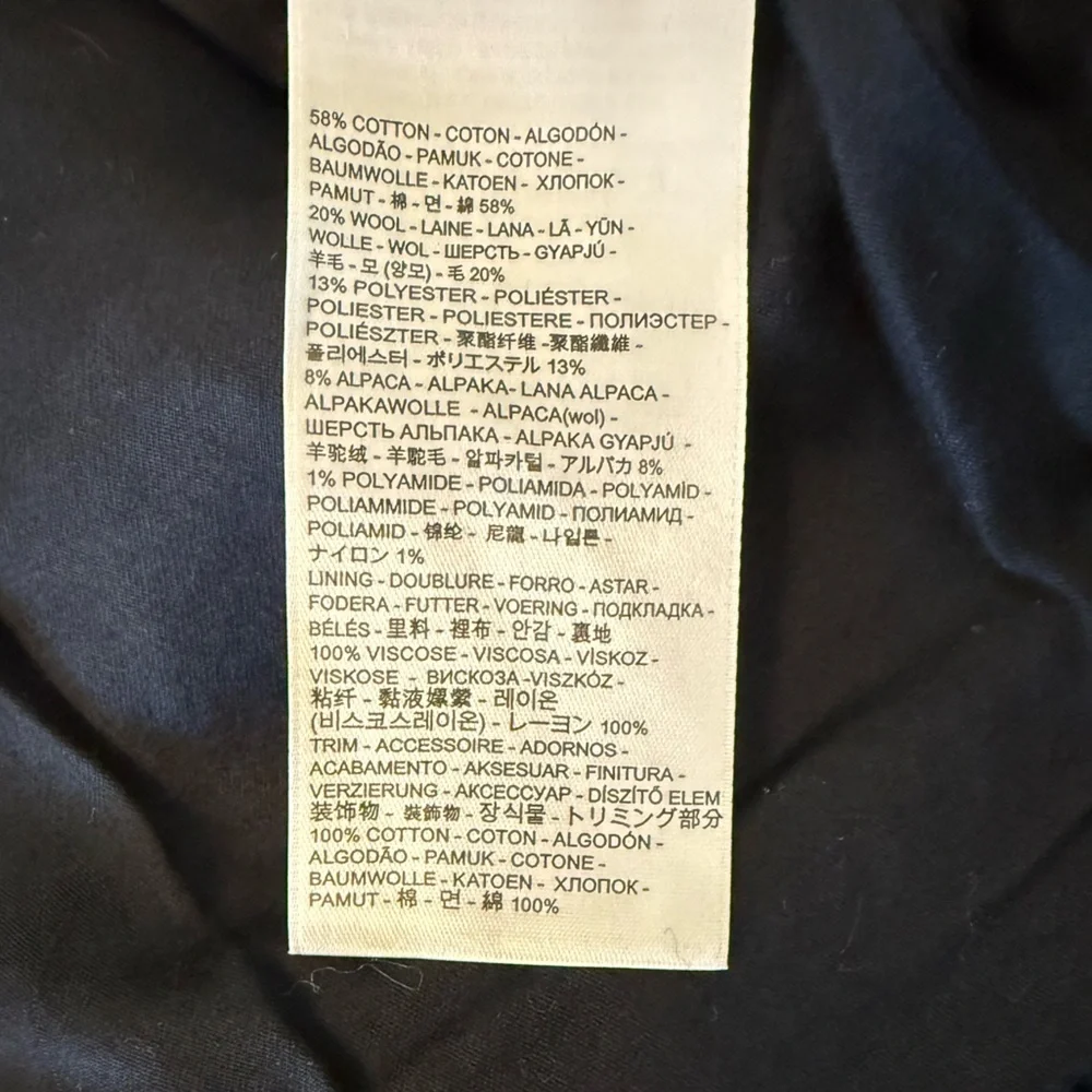 Levis Made & Crafted Jacket Womens XS Blue Wool Alpaca - Picture 11 of 16